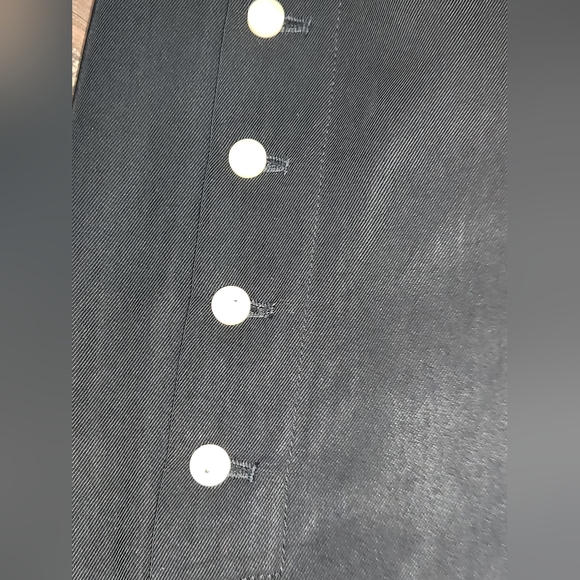 Anthropologie LEIFSDOTTIR Black Wide-Leg Pants with Button Detail SIZE 12 - Picture 5 of 9